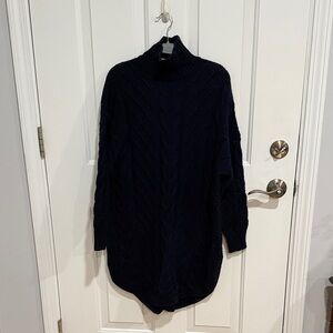 Reiss Dark Knit Turtleneck Dress